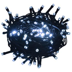 vidaXL Instalație cu 150 LED-uri, alb rece, 15 m, PVC
