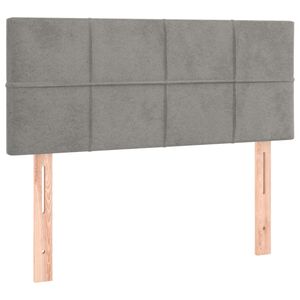 vidaXL Tăblie de pat, gri deschis, 80x5x78/88 cm, catifea
