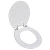 vidaXL Capac WC cu &icirc;nchidere silențioasă alb MDF design simplu
