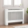 vidaXL Capac pentru radiator Alb lucios 112 x 19 x 81,5 cm