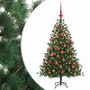 vidaXL Brad de Crăciun artificial cu glob 150 cm 150 LED-uri Alb cald