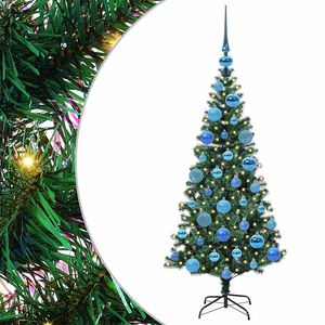 vidaXL Pom de Crăciun artificial pre-iluminat cu 150 LED Verde 120 cm