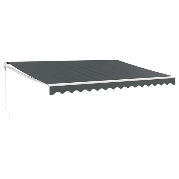 vidaXL Copertină retractabilă, antracit, 4,5x3 m, textil și aluminiu