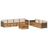 vidaXL Set de canapele de exterior 8 buc. natural Lemn Solid de Acacia
