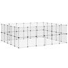 vidaXL Cușcă animale de companie cu ușă 44 panouri negru 210x175x70 cm oțel