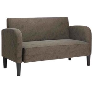 vidaXL Canapea lovesea gri &icirc;nchis 110 cm piele artificială