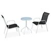 vidaXL Set mobilier bistro, 3 piese, negru, oțel