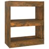 vidaXL Bibliotecă/Separator cameră, stejar fumuriu, 60x30x72 cm, PAL