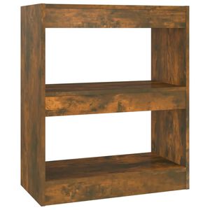 vidaXL Bibliotecă/Separator cameră, stejar fumuriu, 60x30x72 cm, PAL