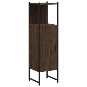 vidaXL Dulap de baie, stejar maro, 33x33x120,5 cm, lemn prelucrat