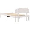 vidaXL Cadru de pat cu headboard Alb 75 x 190 cm Lemn de pin masiv