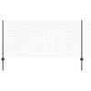 vidaXL Gard European cu St&acirc;lp 25 x 1 m Oțel cu strat de PVC Gri Plasă