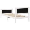 vidaXL Cadru de pat cu headboard Gri deschis 90 x 200 cm țesătură