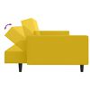 vidaXL Canapea extensibilă cu 2 locuri, galben, catifea
