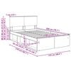 vidaXL Cadru de pat cu headboard Gri Sonoma 120 x 200 cm Lemn compozit