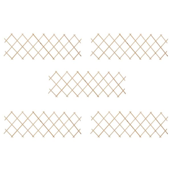 vidaXL Garduri din spalier, 5 buc., 180 x 60 cm, lemn de brad