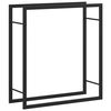 vidaXL Suport pentru lemne de foc, negru mat, 80x28x86 cm, oțel