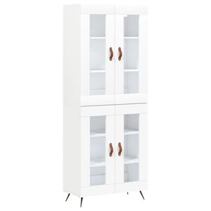 vidaXL Dulap &icirc;nalt, alb, 69,5x34x180 cm, lemn compozit