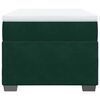 vidaXL Pat continental cu saltea, verde &icirc;nchis, 80x200 cm, catifea