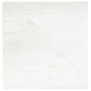 vidaXL Covor &bdquo;OVIEDO&rdquo;, fire scurte, crem, 120x120 cm