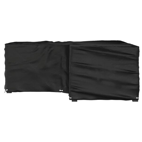 vidaXL Husă mobilier de grădină &icirc;n formă de L 16 ocheți, 215x215x70 cm