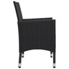 vidaXL Set mobilier de grădină, 5 piese, negru