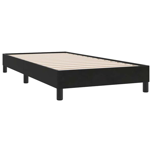 vidaXL Pat cu arcuri fără saltea negru 80x210 cm catifea