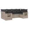 vidaXL Set canapele de grădină cu perne, 6 piese gri deschis poliratan