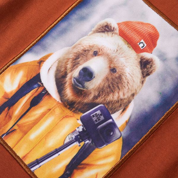 Tricou pentru copii cu mâneci lungi, portocaliu ars, 104