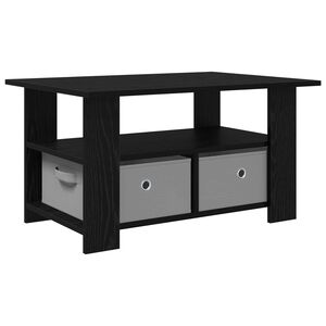 vidaXL Masă de cafea Stejar Negru 77 x 55 x 42 cm Lemn compozit
