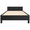 vidaXL Cadru de pat cu tăblie, negru, 100x200 cm, piele ecologică