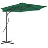vidaXL Umbrelă soare de exterior cu stâlp din oțel, verde, 300 cm