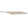 vidaXL Cort electric retractabil Bej și Alb 4,5 &times; 3 m