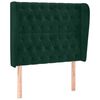 vidaXL Tăblie pat cu aripioare verde &icirc;nchis 103x23x118/128 cm catifea