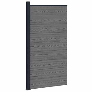 vidaXL Panou de Gardă 95 x 186 cm WPC și Aluminiu Gri