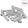 vidaXL Șurub cu Prindere 12 buc. Argintiu M6 x 30 mm Oțel