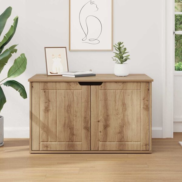 vidaXL Casa pentru pisici Stejar artizanal 85 x 55 x 50,5 cm