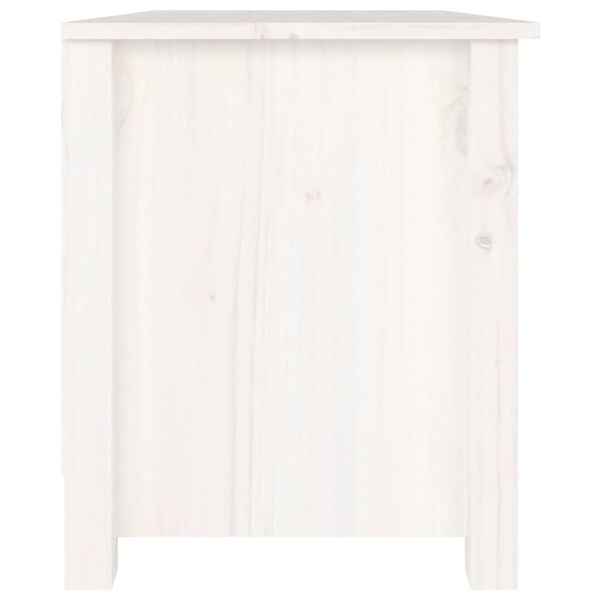 vidaXL Bancă pentru pantofi, alb, 70x38x45,5 cm, lemn masiv de pin