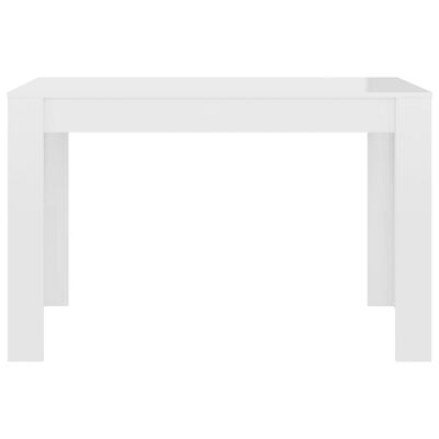 vidaXL Masă de bucătărie, alb foarte lucios, 120 x 60 x 76 cm, PAL