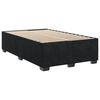vidaXL Pat box spring cu saltea, negru, 120x200 cm, catifea