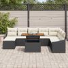 vidaXL Set de canapele pentru grădină 9 pcs Negru Rattan poli