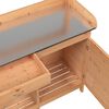 vidaXL Masă plantare cu dulap, maro, 110,5x45x124,5 cm lemn masiv brad
