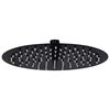 vidaXL Cap de duș tip ploaie rotund, negru, 25 cm, oțel inoxidabil