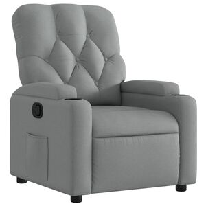 vidaXL Fotoliu rabatabil, gri deschis, material textil