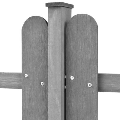 vidaXL Gard din șipci cu stâlpi, 3 buc., 600x80 cm, WPC