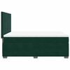 vidaXL Pat box spring cu saltea, verde &icirc;nchis, 140x190 cm, catifea
