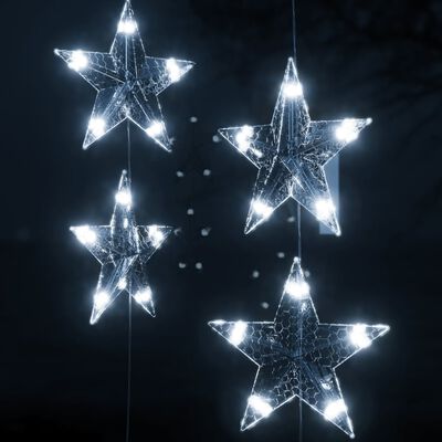 vidaXL Instalație lumini tip perdea stele 500 LED alb rece 8 funcții