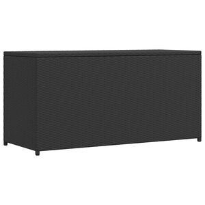 vidaXL Ladă de depozitare de grădină, negru, 120x50x60 cm, poliratan