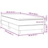 vidaXL Pat box spring cu saltea, albastru &icirc;nchis, 80x220 cm, catifea