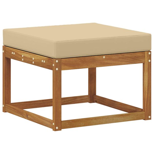 vidaXL Set de canapele de exterior cu pernă 9 pcs Natural și Bej